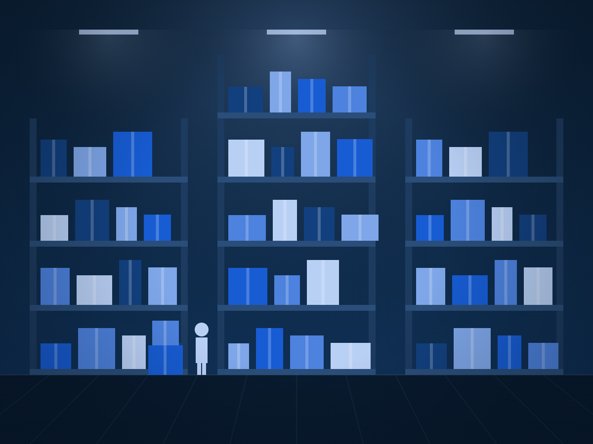 Aarohi Enterprises warehouse with stocked shelves in Raipur